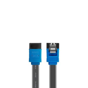 Câble SATA Premium 45 cm connecteur droit (coloris bleu/noir)